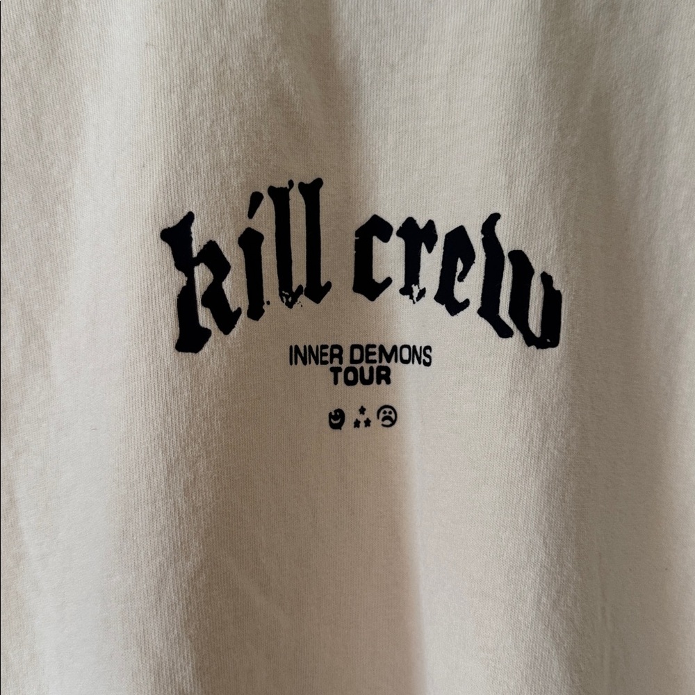 Kill Crew RELAXED FIT INNER DEMONS TOUR T-SHIRT - CREAM - Picture 3 of 4